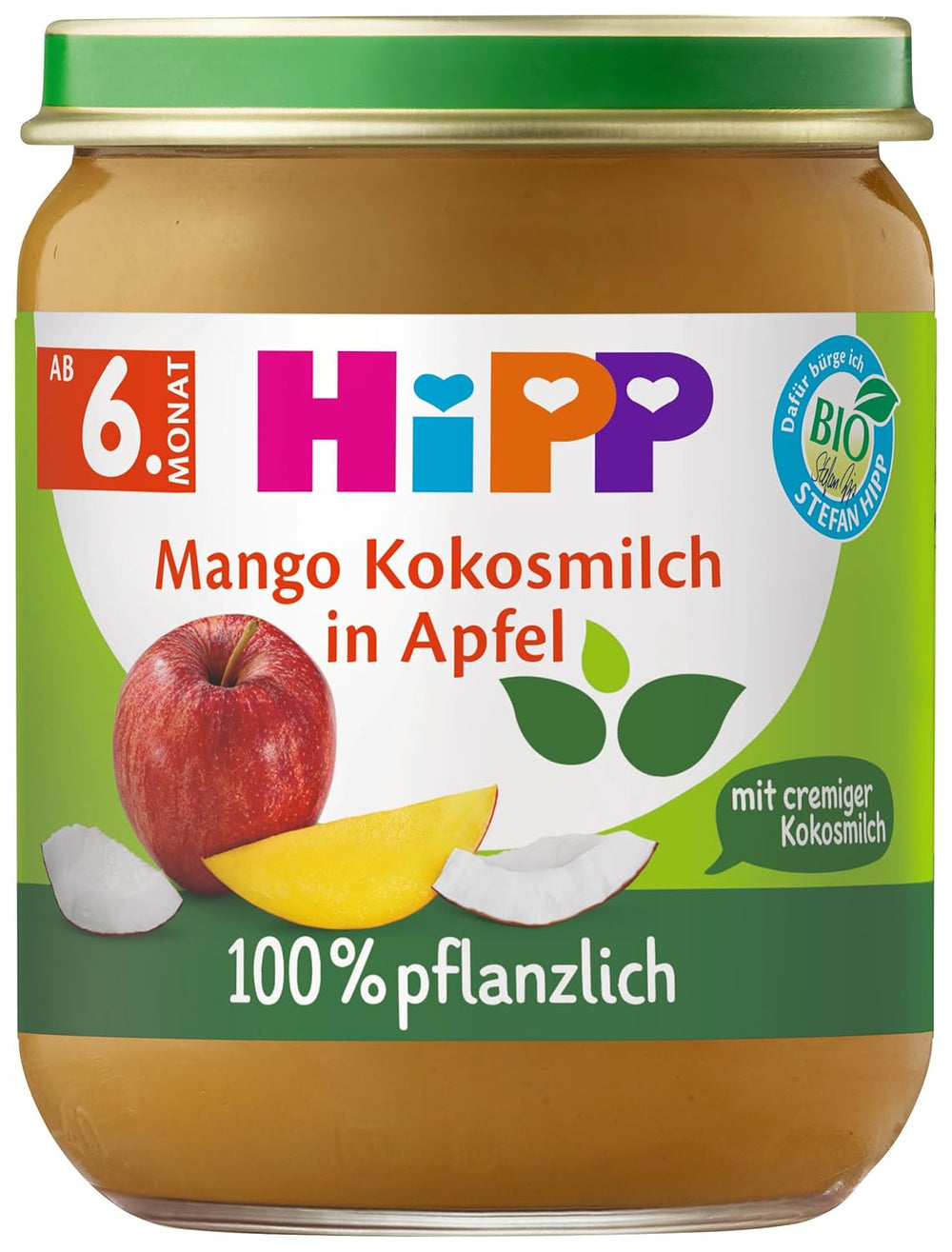 HiPP økologisk mango æble kokosmælk 6 pakke (6 x 160 g)