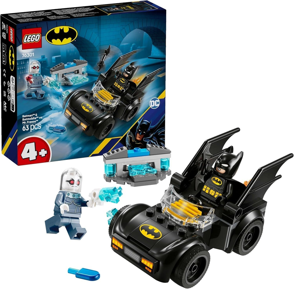LEGO DC Batman: Batman & Batmobile vs. Mr. Freeze - Superhelte-billegetøj med 2 minifigurer - Isskyder med ildelementer - Gave til drenge og piger fra 4 år 76301 Byggesæt Besuche den LEGO-Store Standardtitel