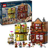 LEGO Harry Potter Qualität für Quidditch & Fortescues Eissalon - Set mit 2 Winkelgasse Läden, 6 Minifiguren & Zubehör inkl. Nimbus 2000 Besen - Geschenk für Jungen & Mädchen ab 8 Jahren - 76452
