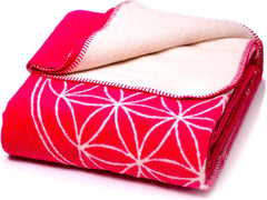 Glart behageligt tæppe Flower of Life Pink-Ecru XL, 150X200 Cm, ekstra fluffy som sofatæppe sofatæppe, yogatæppe livtæppe, plys sofapude Senge og tæpper Glat Pink-Ecru 150X200Cm