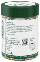 Fuchs Gewürze - Zwiebel rot geschnitten - Gewürz für Pürees, Salat eller Brotaufstriche - naturlige ingredienser - 40 g i wiederverwendbarer, genbrugsbarer Dosis