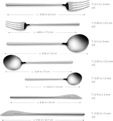 Karaca Focus Elegance, 84-delt bestiksæt, 12 personer Kitchen Naty Shop
