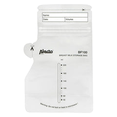 BF100 Opbevaringspose til modermælk - Taske til modermælk - kapacitet 220 Ml - 100 stk - Gennemsigtig mad og ammetilbehør Bebe Naty Shop