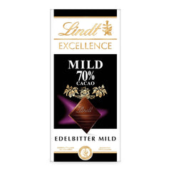 Lindt Chokolade | EXCELLENCE Mild Stick 70% | 100 g | Mild mørk chokolade med en intens kakaosmag | Vegansk chokoladebar