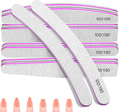 Set pile de unghii 100/180, pile pentru unghii cu gel, set pile de unghii, pilă de unghii, pilă de unghii cu gel, pentru unghii cu gel, manichiură și pedichiură, animale de companie (5 piese, 5 stiluri)