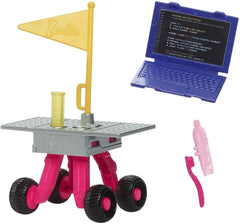 Barbie 65-års jubilæumsdukke og 10 tilbehør, brunette dukke-astronautsæt, rover på hjul, rumhjelm med tilpasset visir og mere, HRG45 Naty Shop-dukker