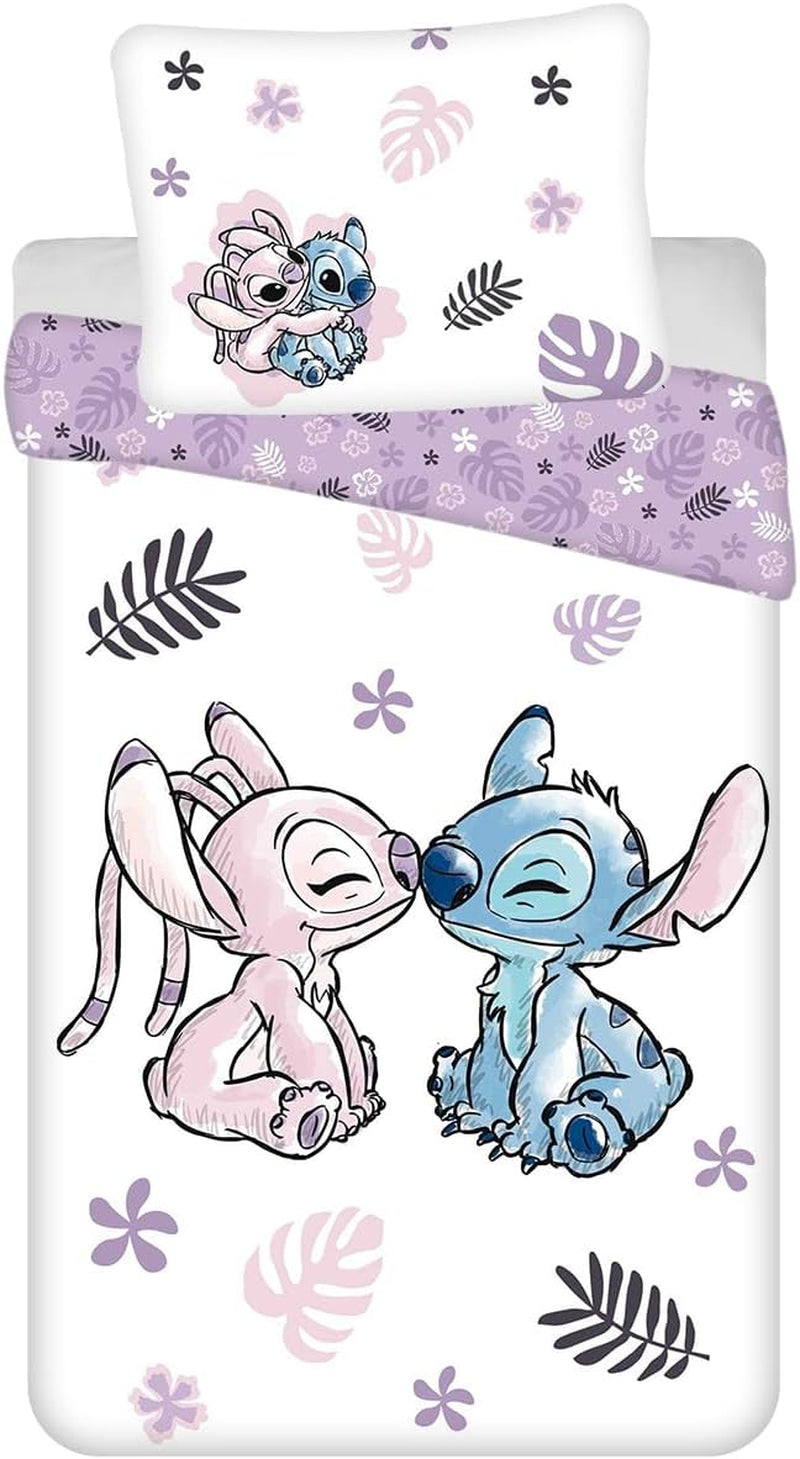 Disney Stitch Vendbart sengetøj 100 % bomuld Sengetøj - Kids Naty Shop Standardtitel