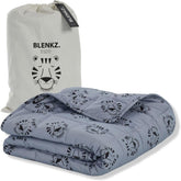 Vægtet babytæppe | 3,5 kg | 100X150cm | Terapi tæppe | Vægtede tæpper | Tungt tæppe (blåt tigeransigt, 3,5Kg-100X150 Cm) BLENKZ Senge og tæpper. Blå tiger ansigt 3,5Kg-100X150 Cm