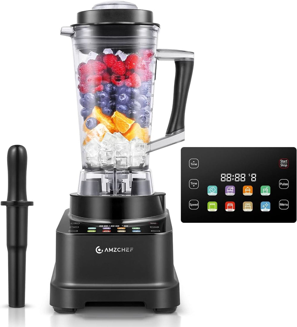 Blender AMZCHEF, 8 smarte menuer og 10 hastigheder, LCD touchskærm Køkken Naty Shop Schwarz