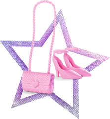 Simba Steffi Love Jeans & Glitter, asortat în 2 moduri, este inclus UN singur articol, top cu sclipici cu blugi și accesorii la modă, pentru păpuși de 29 cm, păpușa nu este inclusă, vârste 3+