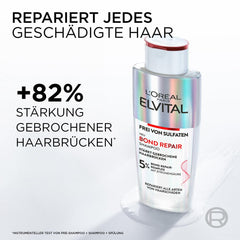 L'Oréal Paris Elvital Bond Repair Shampoo, skånsom rengøringsmiddel til hårreparation L'Oréal brusebad og bad