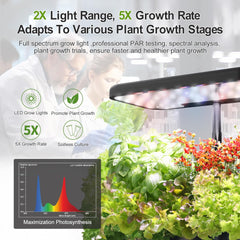 Hydroponic Grow System: 8 kapsler, 24W LED-lampe med fuld spektrum med advarsel om lavt vand | Indendørs have til køkken, stue, skole | Gaveidé til amatørgartnere