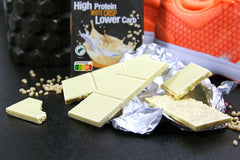 frankonia CHOCOLAT POWER MOTION uden tilsat sukker - Sprød hvid chokolade med højt protein- og lavt kulhydratindhold, 90 g