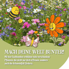 LouMaxx 10x3 håndlavet frøbombesæt, frøbombegave, blomsterfrø som festgaver, bæredygtige frø til børns festfavoritter, miljøvenlige plantekugler med 50+ slags blomsterfrø