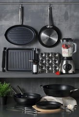 Masterpro Foodies - bageplader til 6 muffins - Jævn fordeling af varme - Lavet af kulstofstål - Anti-seize bund - Aftagelig og nem at vaske Bageplader og forme Naty Shop