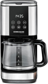 Espressor cu filtru Rommelsbacher FKM 1000 - rezervor de apă de 1,5 litri pentru 12 cești de cafea, carafă de sticlă, pornire cu întârziere, funcție de menținere la cald, funcție de aromă, suport detașabil pentru filtru 1x4