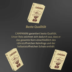 RISO ROSSO INTEGRALE Røde ris med fuldkorn RISERA CAMPANINI 500g fra Italien