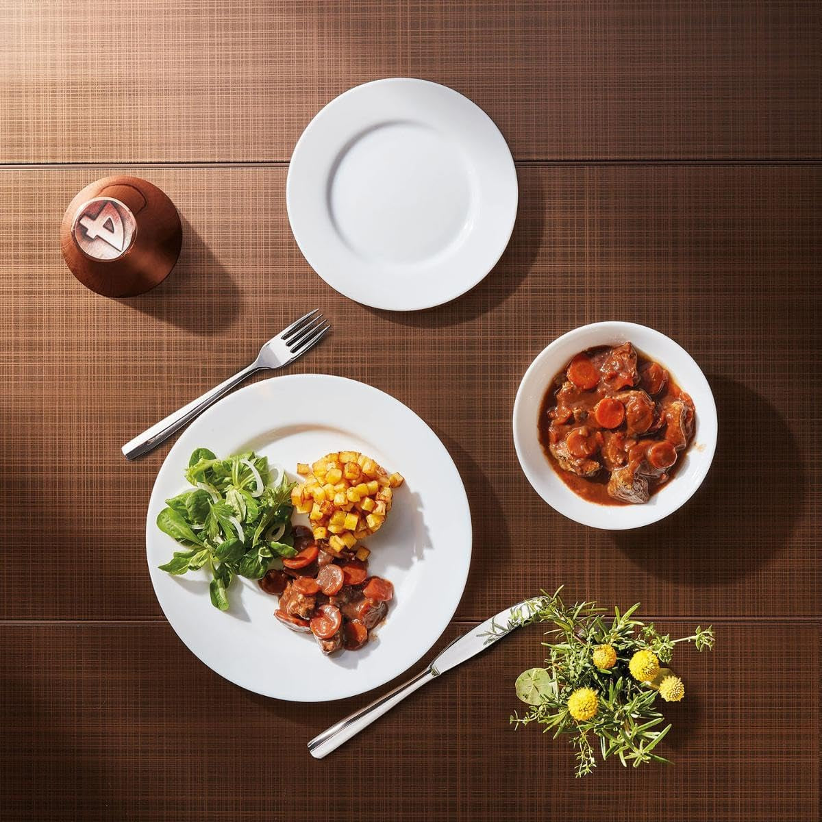 Veselă Plumi, 18 bucăți, 6 persoane, multicoloră Seturi vesela masa Naty Shop