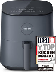 COSORI Airfryer, 7-i-1 Hot Air Fryer 4,7 L, Max 230℃ & 55DB støj, 100+ opskrifter Hvidevarer Naty Shop Grå Kompakt 4,7 liter