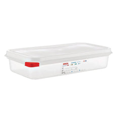 03352 Recipiente de depozitare a alimentelor din polipropilenă, cu capac, GN 1/3, 2,5 l, 65 mm, cu mâner, 4 bucăți Cutii depozitare alimente Naty Shop Titlu implicit