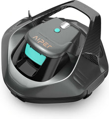 AIPER poolrobot, ledningsfri poolrens med batteri, 90 minutters køretid, automatisk parkering, dobbeltdrevsmotorer og LED-indikatorer, ideel til pools med flad bund på op til 80 m²