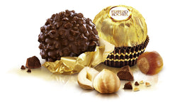 Ferrero Rocher - Crunchy and Creamy Walnut Praline Specialty - 5 pakker med hver 16 individuelle praliner