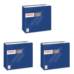 - Șervețele de hârtie de unică folosință, moi și blânde, pachet de 40 de șervețele, dimensiune 38X38 pliate în 4, 2 straturi, culoare albastru noapte, 100% hârtie din celuloză pură, certificate Fsc (pachet de 3)