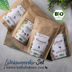 ORIGEENS Bio Kaffeebohnen Probierset 1kg | Premium Bio Arabica Kaffee Ganze Bohnen Set 4x250g | Traditionelle Röstung | Kaffee Geschenkset