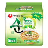 NONGSHIM - Soon Veggie Ramyun Instant Nudles - 6 x 112 g - Multi Pack
