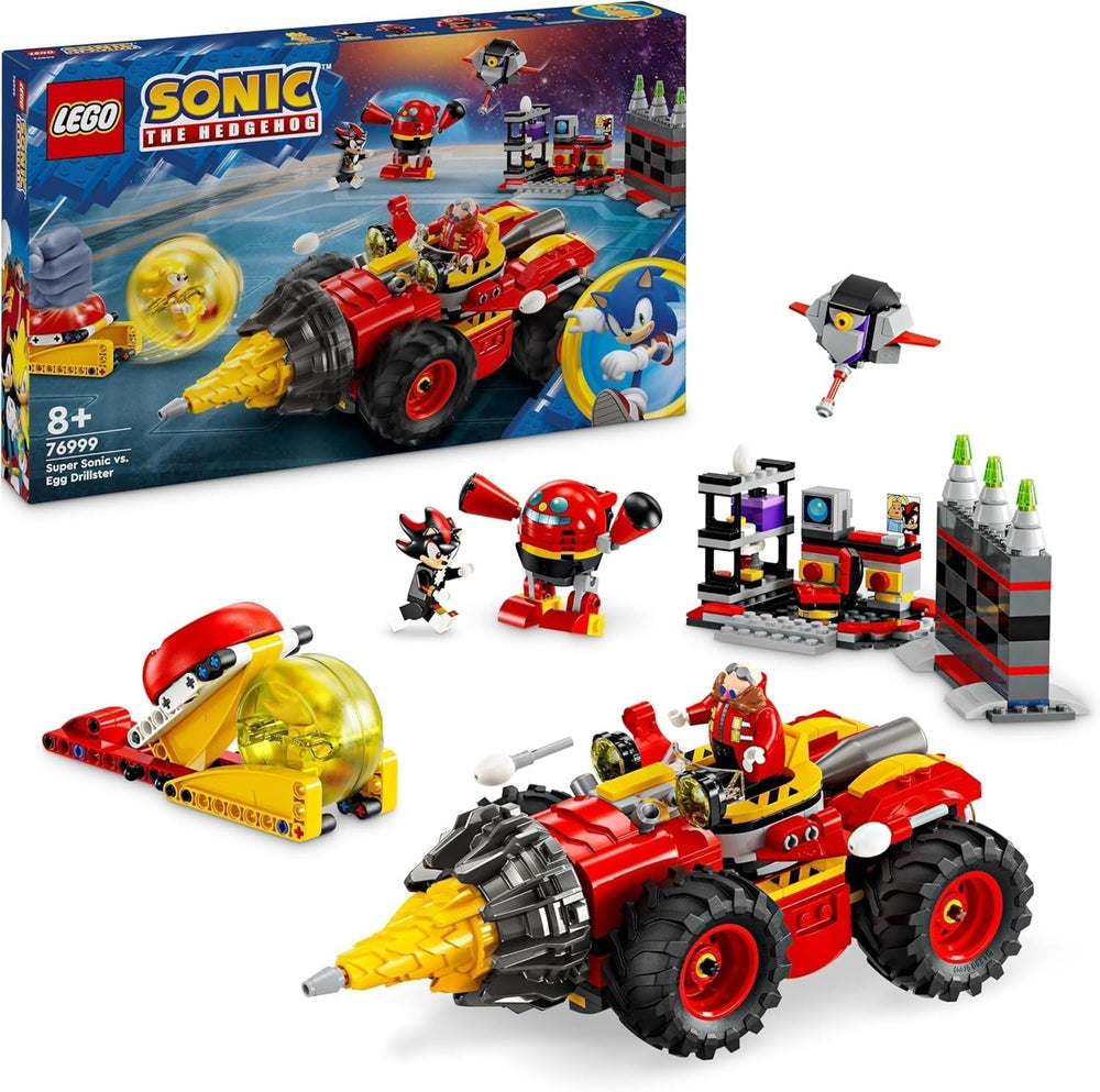 LEGO Sonic the Hedgehog Super Sonic vs. Egg Drillster Adventure videospilsæt Kids Gift Shadow og Dr Eggman Sæt til drenge og piger 8 år 76999 Byggesæt Besuche den LEGO-Store Standardtitel