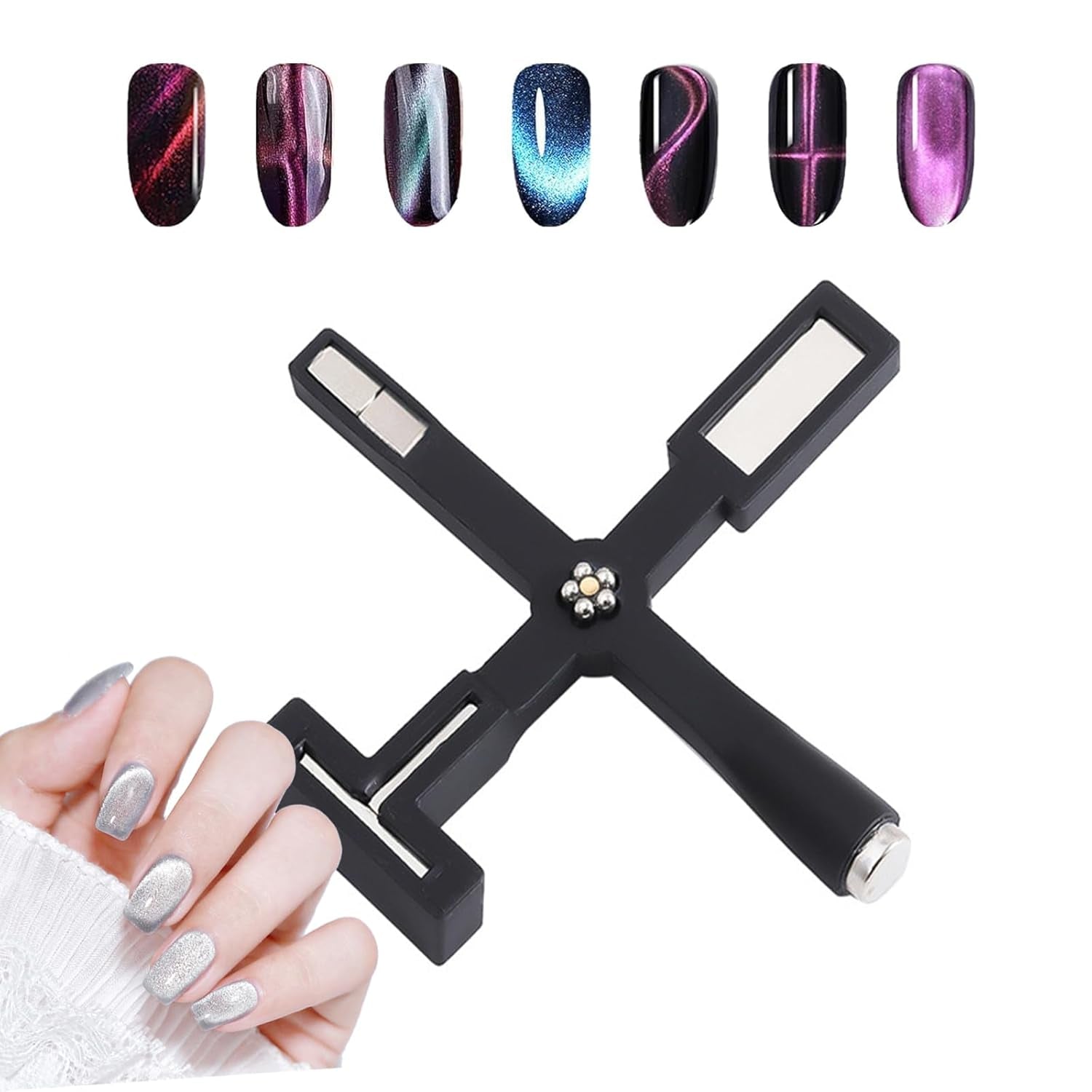 14 Stück Nail Art Werkzeug Magnetstift DIY Magic 3D Magnet Stick Set Verwendung Mit Cat Eye Gel Pulver Oder Nagellack - Magnetische Stift Katze Eye Pen Für Ideal Katzenaugen Magische Effekt