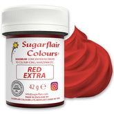 Colorant alimentar Sugarflair Max Concentrated Red Extra, colorant alimentar foarte concentrat pentru marțipan și fondant, colorant pastă Max Concentrate - 42 g
