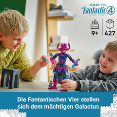 LEGO ǀ Marvel Fantastic Four vs. Galactus Baufigur - Bauset mit Superhelden - Spielset med The Thing, Invisible Woman and Human Torch - Kreatives Geschenk für Jungen und Mädchen - 76316