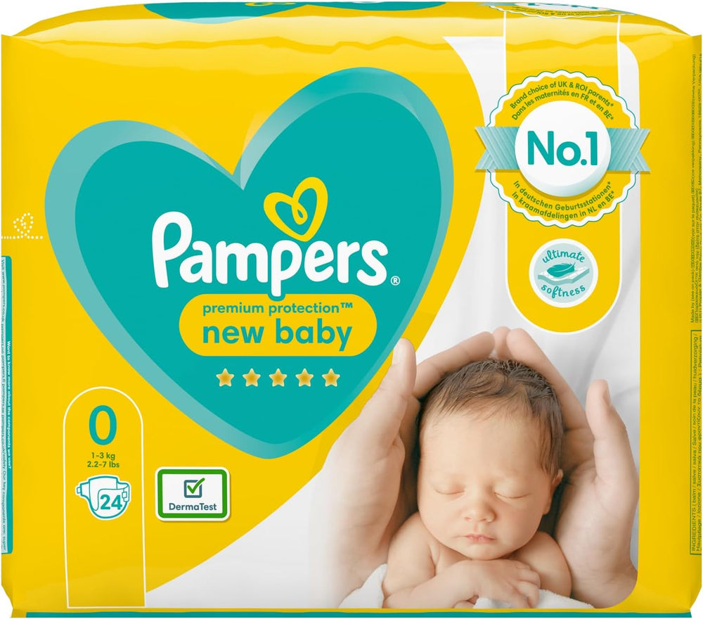Pampers bleer til babyer str. 0 (1,5-2,5 kg) premium beskyttelse, 24 dele, komfort og beskyttelse Pampers Softest