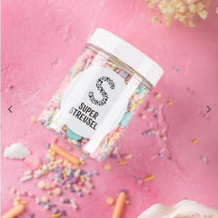 Super Streusel Carusel Pastel, drys i pastelfarver, 90 gram Sprinkles Naty Shop