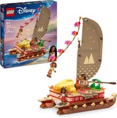 LEGO Ç€ Disney Moana 2: Moana's Adventure Raft - Legetøjsbåd med sejl, aftageligt dæk, lejrbål og 3 minidukker inklusive Loto og Moni - Gave til piger på 6+ og fans - 43270 Byggesæt Beuche den LEGO-Store Standardtitel