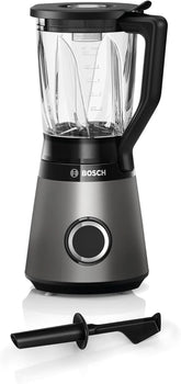 Bosch Standmixer Vitapower Serie 4 MMB6172SN, Verbesserte Version, 10 Jahre Motorgarantie, Edelstahl-Klingen, 1,5L Glasbehälter, Spülmaschinenfeste Teile, 30.000 U/Min, 1200 W, Silver Kitchen Naty Shop
