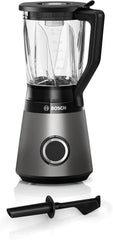 Bosch Standmixer Vitapower Serie 4 MMB6172SN, Verbesserte Version, 10 Jahre Motorgarantie, Edelstahl-Klingen, 1,5L Glasbehälter, Spülmaschinenfeste Teile, 30.000 U/Min, 1200 W, Silver Kitchen Naty Shop