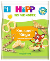 Hipp Bio Für Kinder inele crocante, pachet de 7 (7 x 25 grame) Mama si Copilul Naty Shop 7 x 25 grame Inele crocante