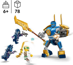 LEGO NINJAGO Jay Battle Mech, ninja legetøj til børn med figurer, inklusive Jay minifigur med mini katana, actionfigurer og mech, lille gave til kreative drenge og piger fra 6 år 71805 Byggesæt Besuche den LEGO-Store