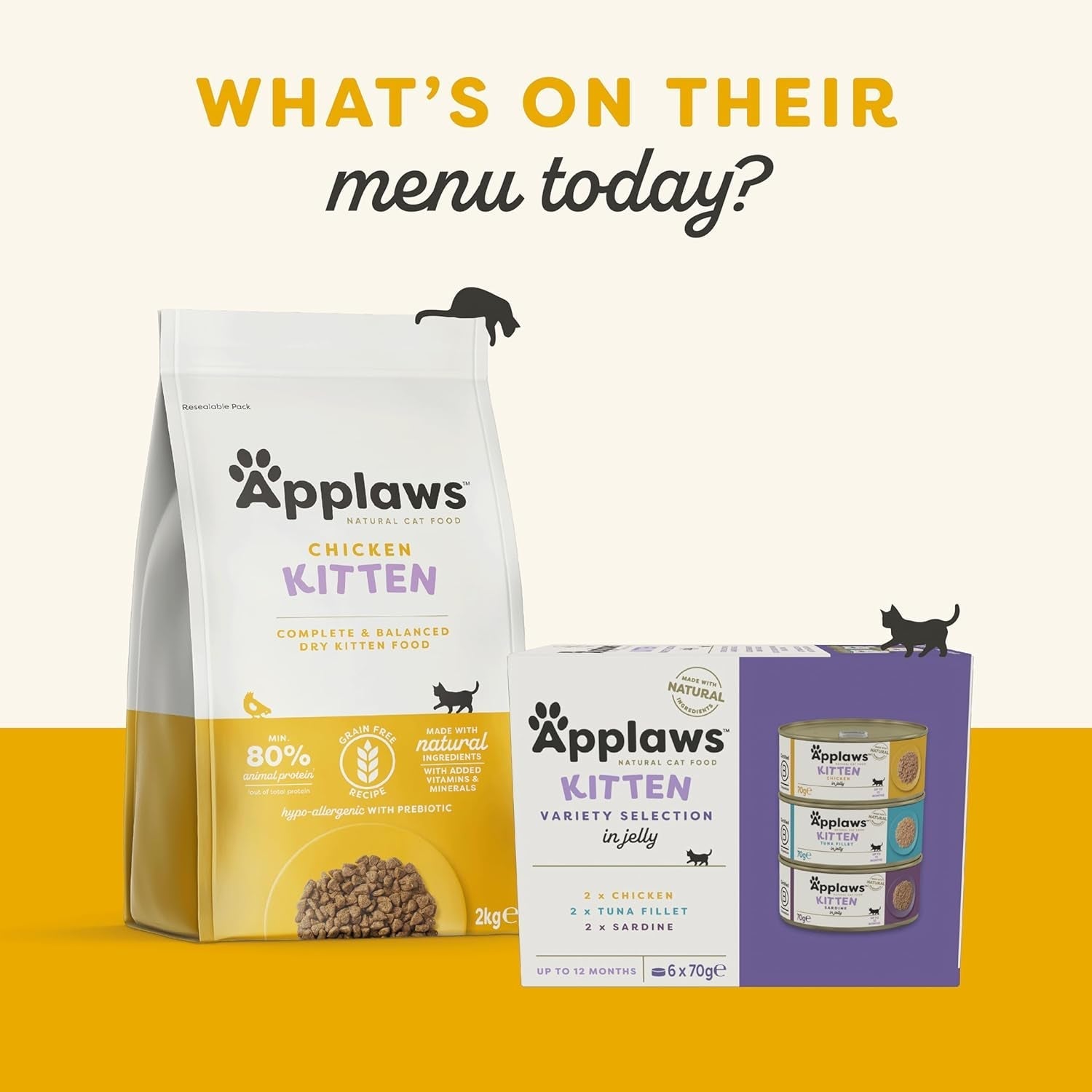 Applaws 100% Natural Premium Hrană umedă pentru pisici, Chicken Choice Multipack în bulion - pachet de 12 cutii de X 156G (pachet de 2)