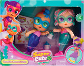Super niedliche Mini-Sirenen Kala und Gabi 12 cm hoch mit beweglichen Schwänzen, zum Spielen im und außerhalb des Wassers (64320046)