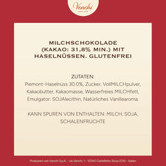 Venchi, Brutto&Buono, håndlavet "Piedmont Forest Hazelnut" grantræformet mælkechokoladebar, 200 g, glutenfri, julekollektion i begrænset udgave, gaveidé