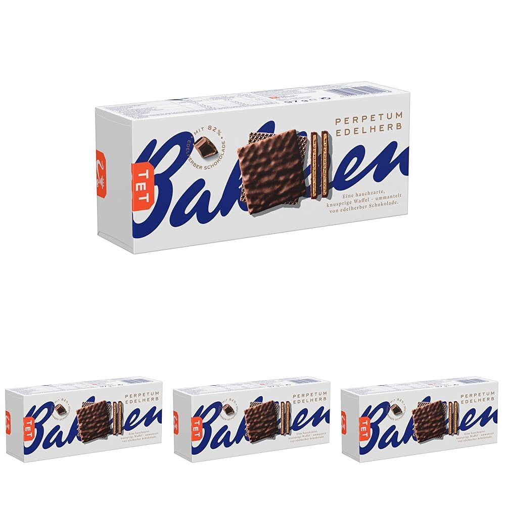 Bahlsen Perpetum Edelherb - Napolitană cu ciocolată Edelherb (1 x 97 g) (Pachet de 4)
