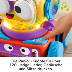 Fisher-Price 4-in-1 robot de învățare Linus pentru bebeluși și copii mici, jucărie de la 6 luni - vorbitor de germană, HCK39 Jucarii Bebe Naty Shop