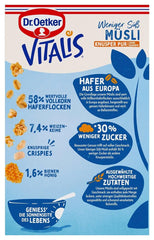 Dr. Oetker Vitalis Less Sweet Crunchy Pure: Crunchy müsli med 30 % mindre sukker, pakke med 5 (5 x 600 g)