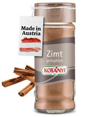 Kotányi Zimt gemahlen, würzig-süßer Geschmack, veredelt Milchreis, Gebäck, Desserter, Glas 80 ml