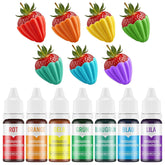 Colorant alimentar liposolubil 7 culori x 12 ml, colorant alimentar foarte concentrat pe bază de ulei pentru ciocolată, colorant alimentar pentru decorarea torturilor, brioșe, copt, glazură, fondant