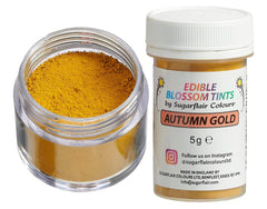 Pudră de colorant alimentar Sugarflair Blossom Tint Dust Autumn Gold - Pudră de colorant alimentar pentru decoruri de tort, pastă de zahăr, fondant, glazură, ciocolată, cremă de unt, macarons și multe altele - 5G