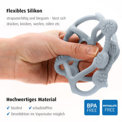 Minge de dentiție și prindere reer Bite&Play pentru bebeluși, inel de dentiție și jucărie pentru copii mici, cadou excelent